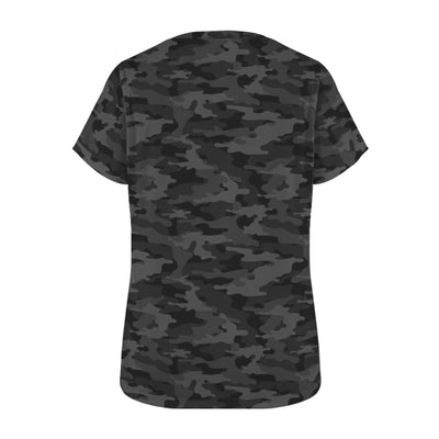Dark Gray Camouflage Women's T-Shirt