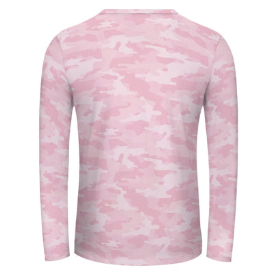Light Pink Camouflage Long Sleeve Shirt