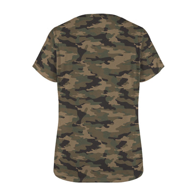 Dark Woodland Camouflage Women's T-Shirt