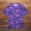 fluorescent Pink Purple Camouflage T-Shirt