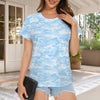Light Blue Camouflage Women's T-Shirt