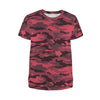 Dark Red Camouflage Women's T-Shirt