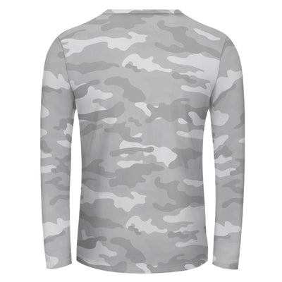 Light Gray Camouflage Unisex Long Sleeve Shirt Men's Lightweight Long Sleeve T-shirt