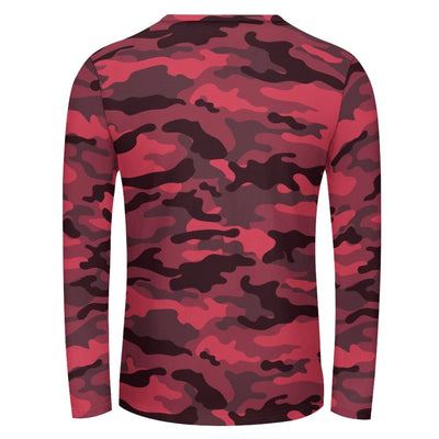 Red Camouflage Long Sleeve Shirt