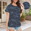 Dark Navy Camouflage Women's T-Shirt