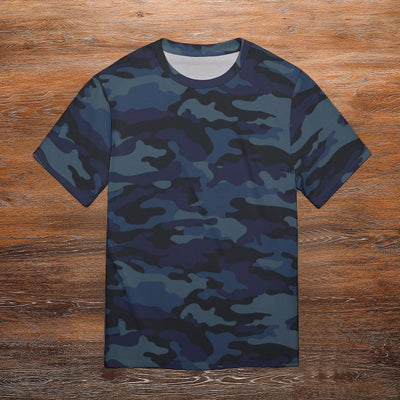 Dark Blue Navy Camouflage T-Shirt