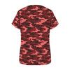 Dark Red Camouflage Women's T-Shirt