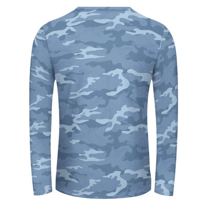 Light Blue Camouflage Long Sleeve Shirt
