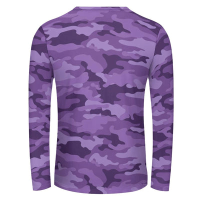 Purple Camouflage Long Sleeve Shirt