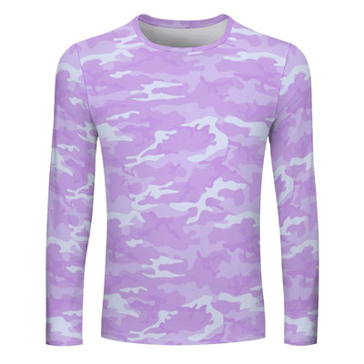 Light Purple Camouflage Long Sleeve Shirt