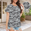 Gray Camouflage Women's T-Shirt