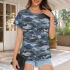Blue Navy Camouflage Women's T-Shirt
