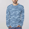Light Blue Camouflage Long Sleeve Shirt