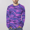 fluorescent Pink Purple Camouflage Long Sleeve Shirt