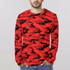 Red Camouflage Long Sleeve Shirt