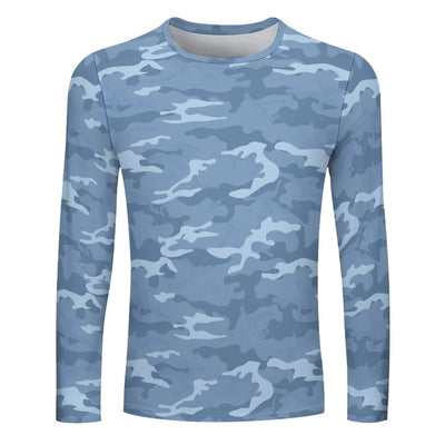 Light Blue Camouflage Long Sleeve Shirt