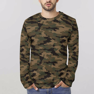 Dark Woodland Camouflage Long Sleeve Shirt