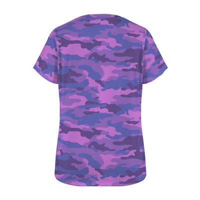 fluorescent Purple Camouflage Women's T-Shirt
