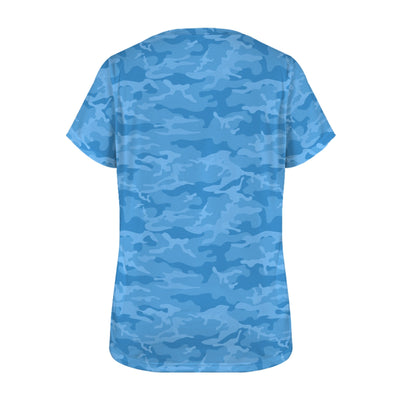 Light Blue Camouflage Women's T-Shirt