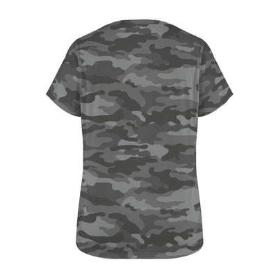 Gray Camouflage Women's T-Shirt
