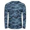 Steel Blue Navy Camouflage Long Sleeve Shirt