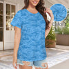 Light Blue Camouflage Women's T-Shirt