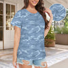 Light Blue Camouflage Women's T-Shirt
