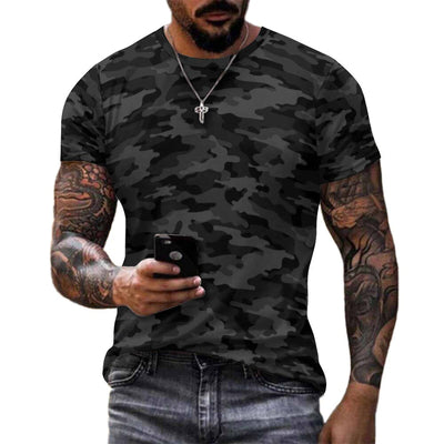 Dark Gray Camouflage T-Shirt