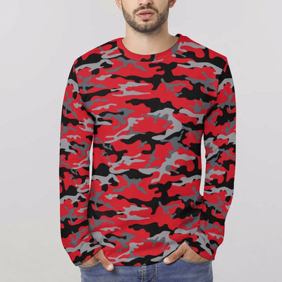 Red Camouflage Long Sleeve Shirt