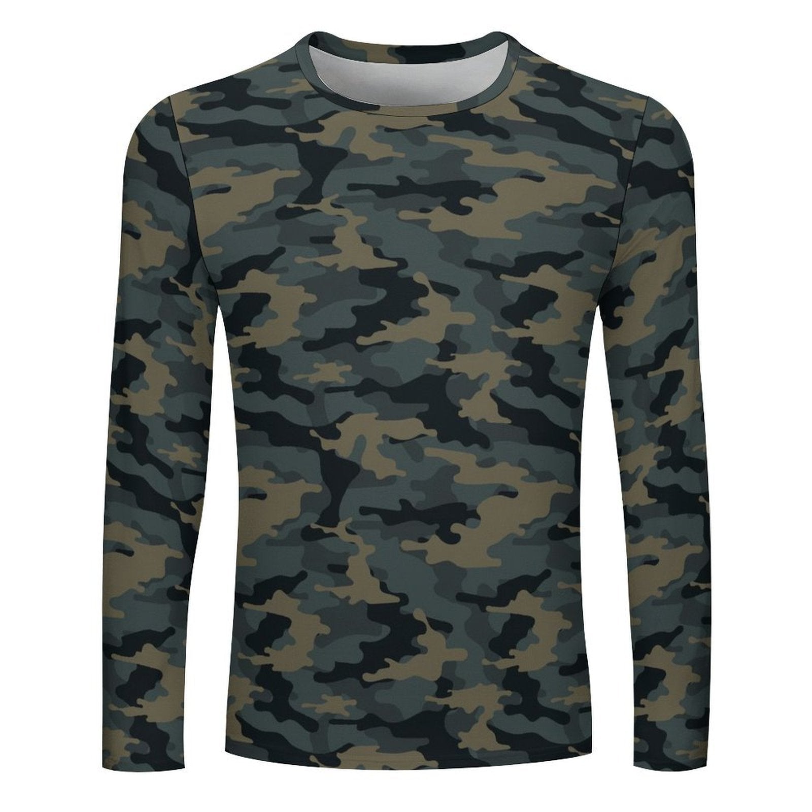 Dark Woodland Camouflage Long Sleeve Shirt
