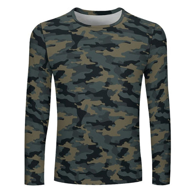 Dark Woodland Camouflage Long Sleeve Shirt