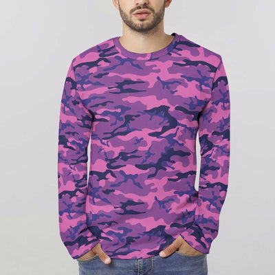 Purple Camouflage Long Sleeve Shirt