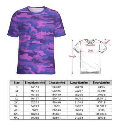 fluorescent Pink Purple Camouflage T-Shirt