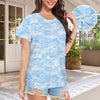 Light Blue Camouflage Women's T-Shirt