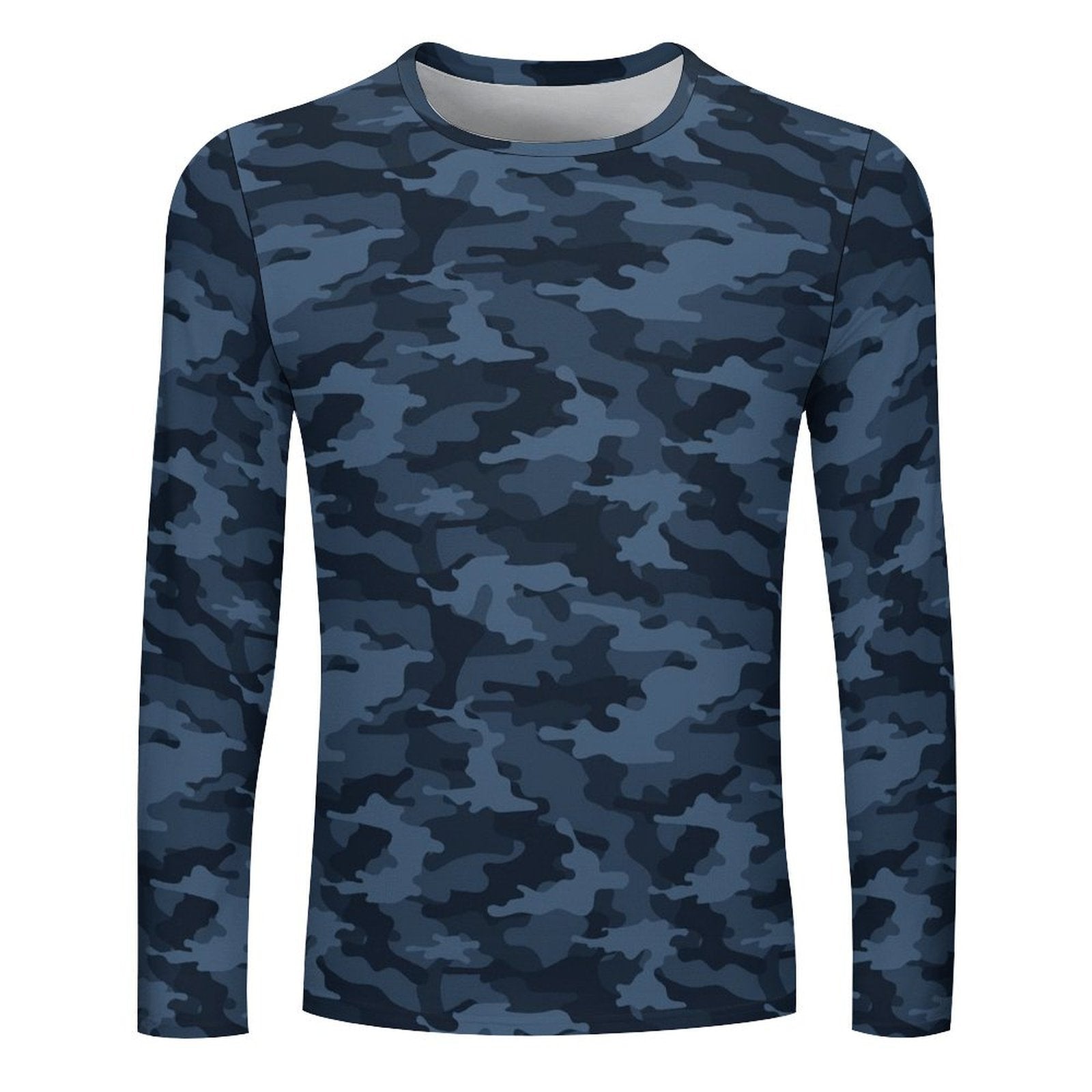 Dark Blue Camouflage Long Sleeve Shirt