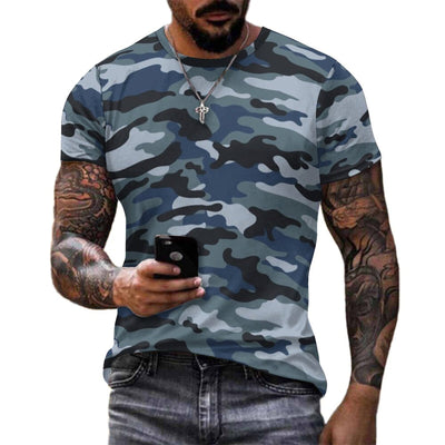 Blue Navy Camouflage T-Shirt