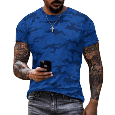 Dark Blue Navy Camouflage T-Shirt