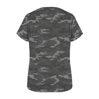Dark Gray Camouflage Women's T-Shirt