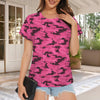 fluorescent Pink Camouflage Women's T-Shirt