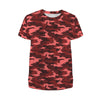 Dark Red Camouflage Women's T-Shirt