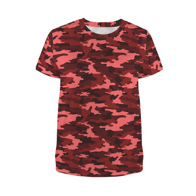 Dark Red Camouflage Women's T-Shirt