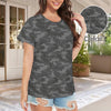 Dark Gray Camouflage Women's T-Shirt