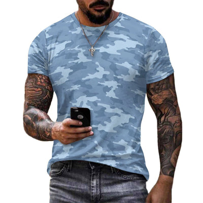 Light Blue Camouflage T-Shirt