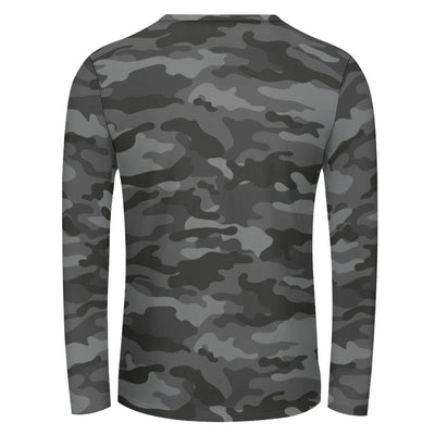Dark Gray Camouflage Long Sleeve Shirt