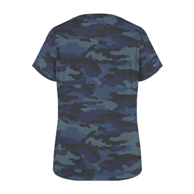 Dark Navy Camouflage Women's T-Shirt