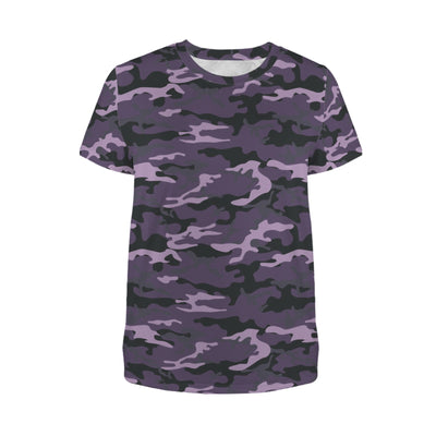 Dark Purple Camouflage Women's T-Shirt