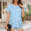 Light Blue Camouflage Women's T-Shirt