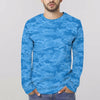 Light Blue Camouflage Long Sleeve Shirt