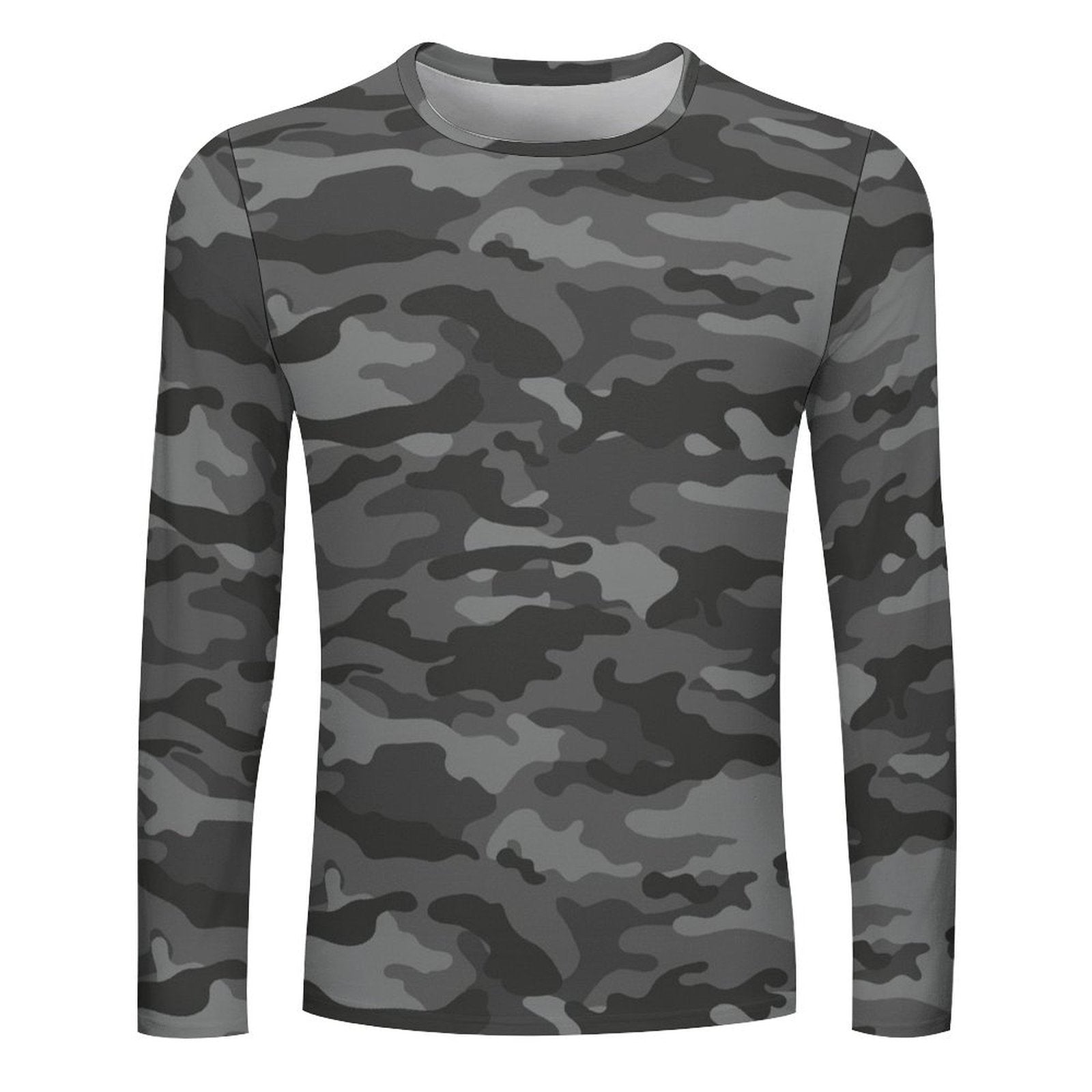 Dark Gray Camouflage Long Sleeve Shirt