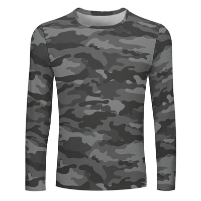 Dark Gray Camouflage Long Sleeve Shirt